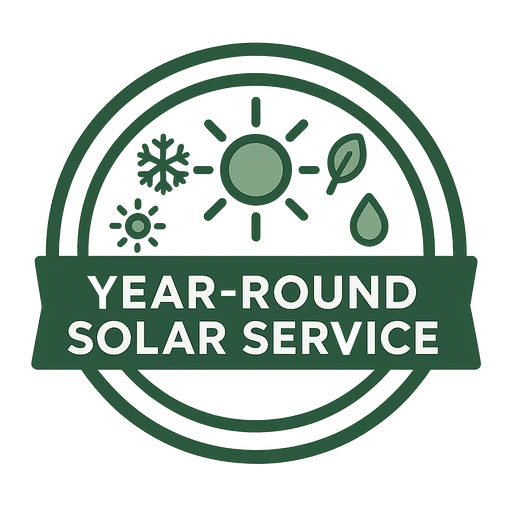 Year-round solar service availability badge